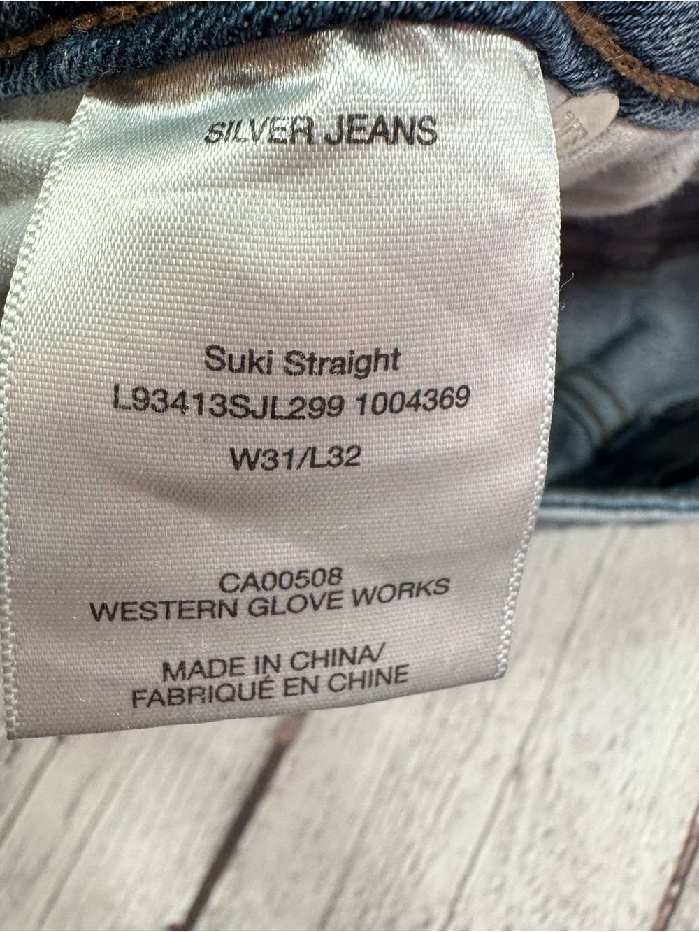Silver Jeans suki straight Womens 31 faded Denim boho western classic - Picture 6 of 7